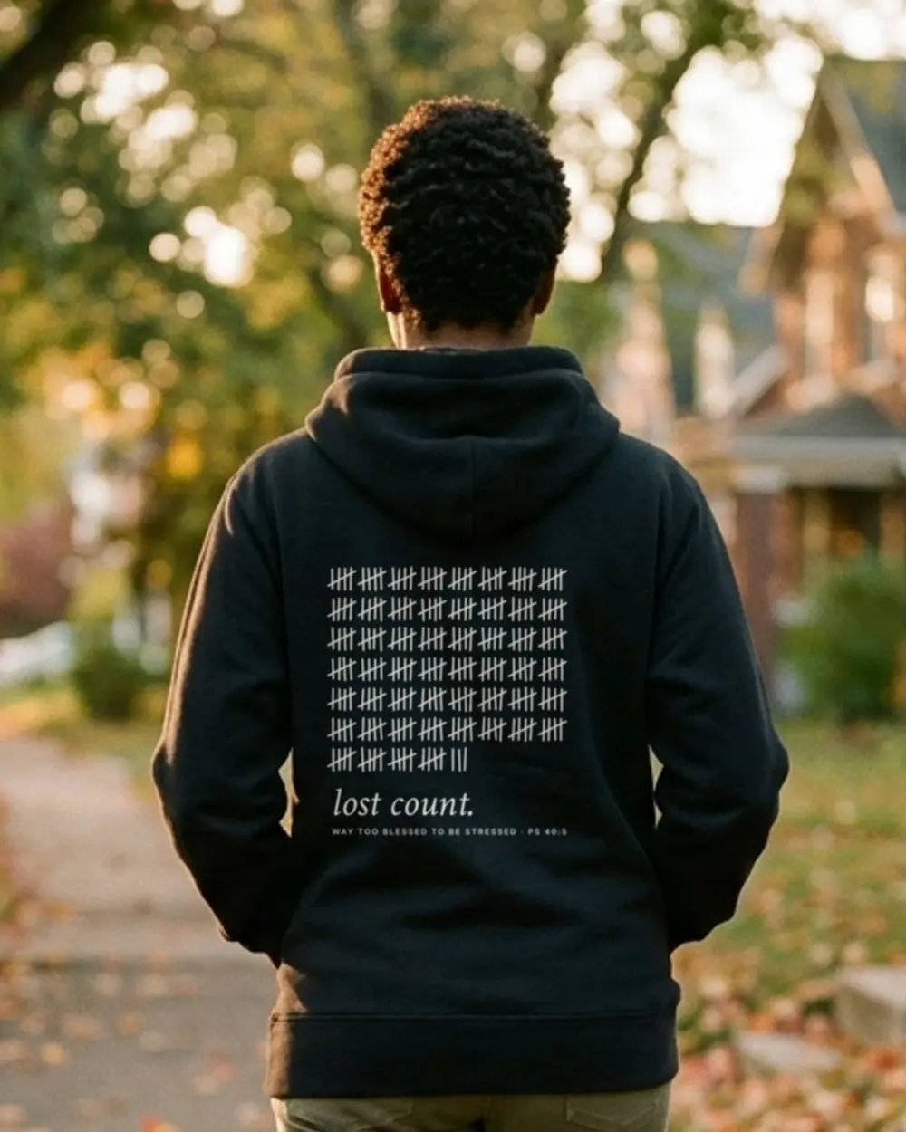 Lost Count Hoodie, back