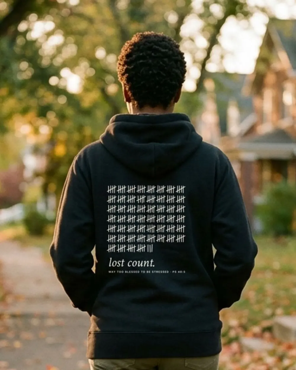 Lost Count Hoodie, back