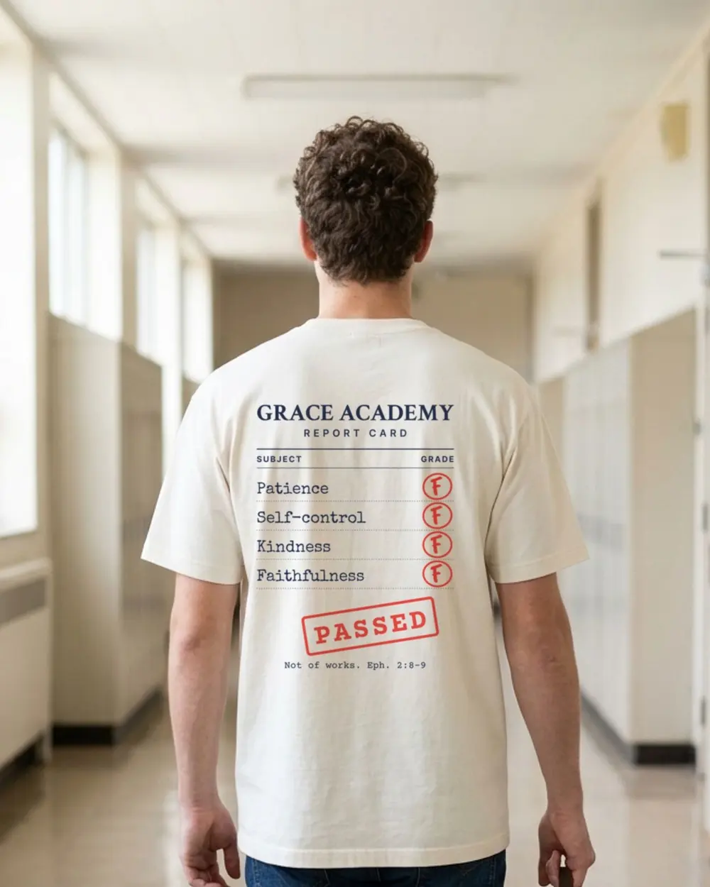 Grace Academy Tee, back