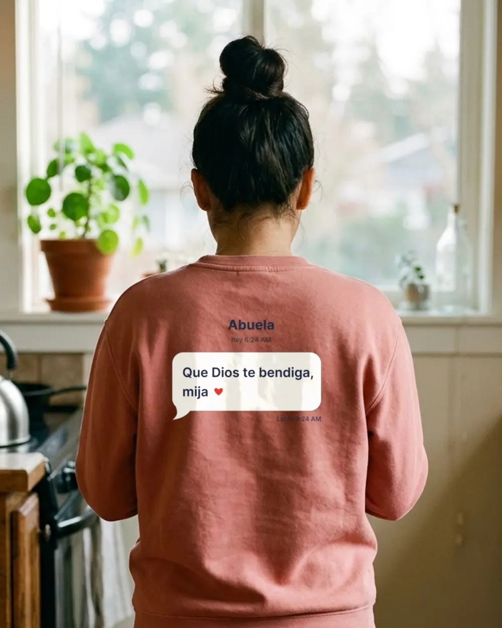 Abuela’s Text Crewneck (mija), back