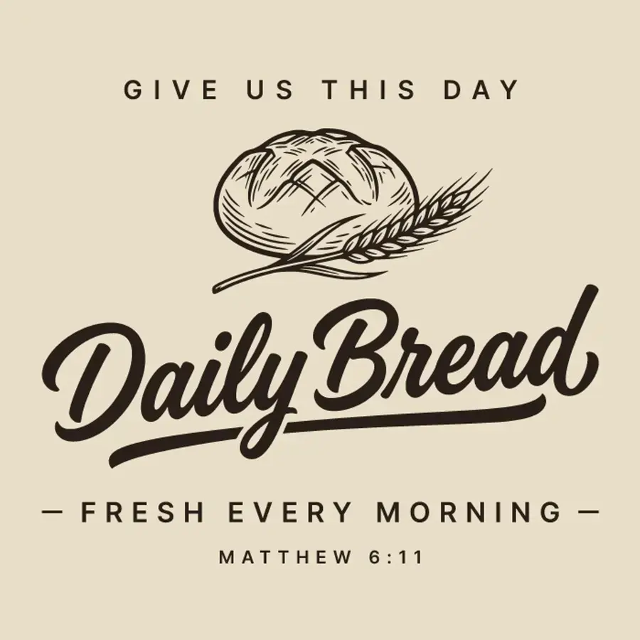 Daily Bread Tote Bag, the design up close