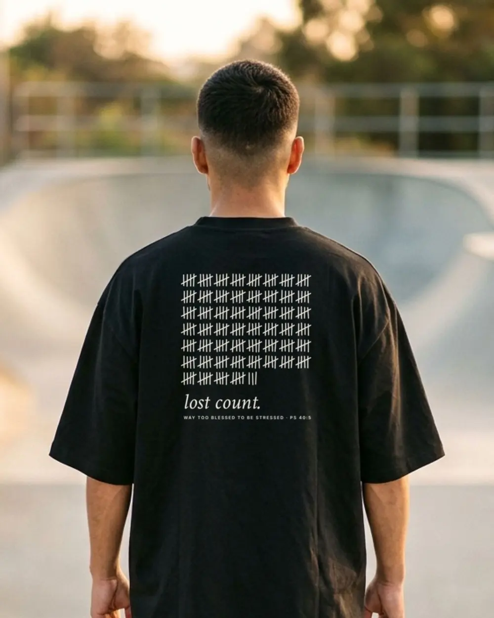 Lost Count Oversized Tee, back