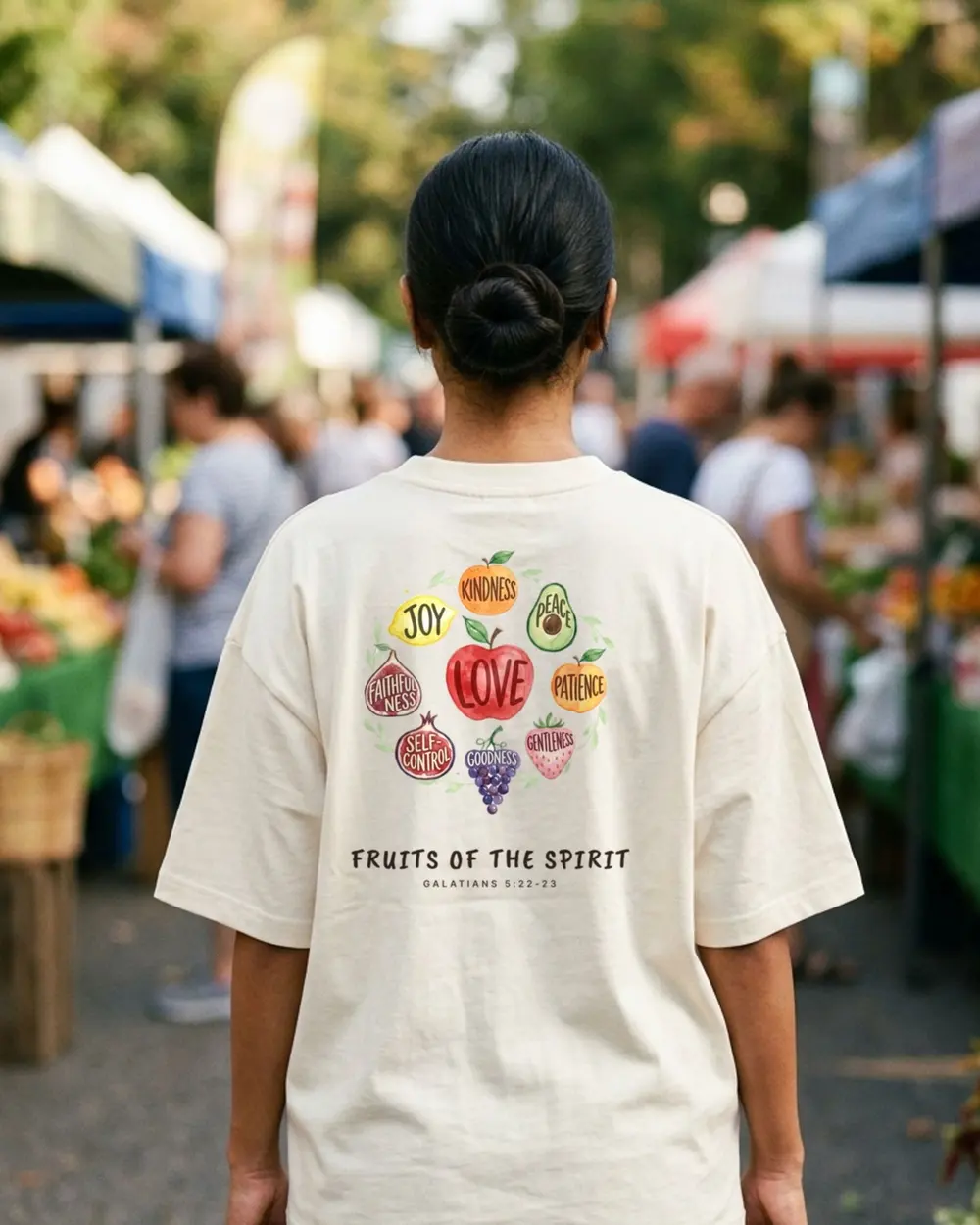Fruits Of The Spirit Oversized Tee, back