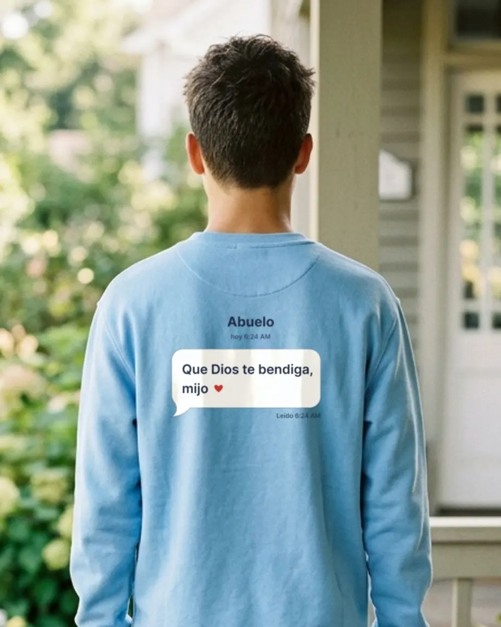 Abuelo’s Text Crewneck (mijo), back