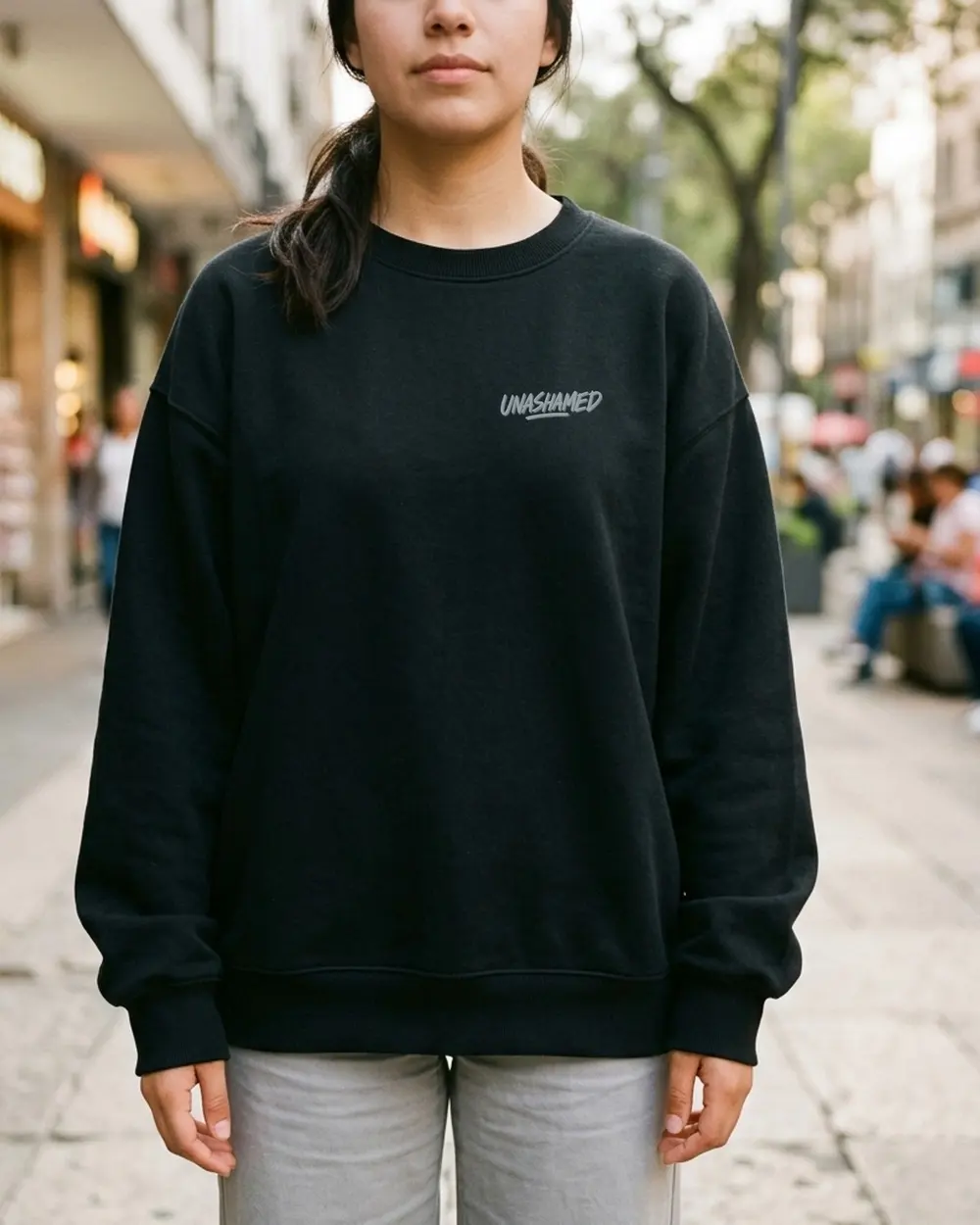 Underlined Oversized Sweatshirt, back