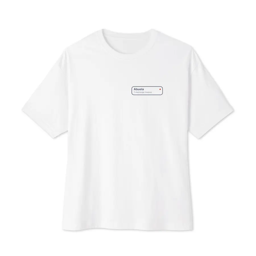 Abuela’s Text Oversized Tee (mijo), front