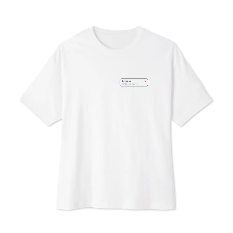 Abuelo’s Text Oversized Tee (mijo), front
