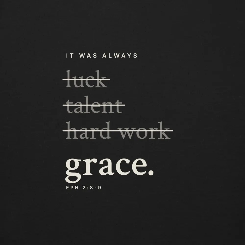 It Was Always Grace Crewneck, the design up close