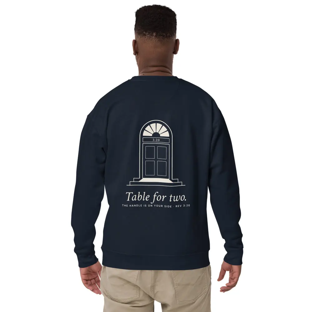 Table for Two Crewneck, back