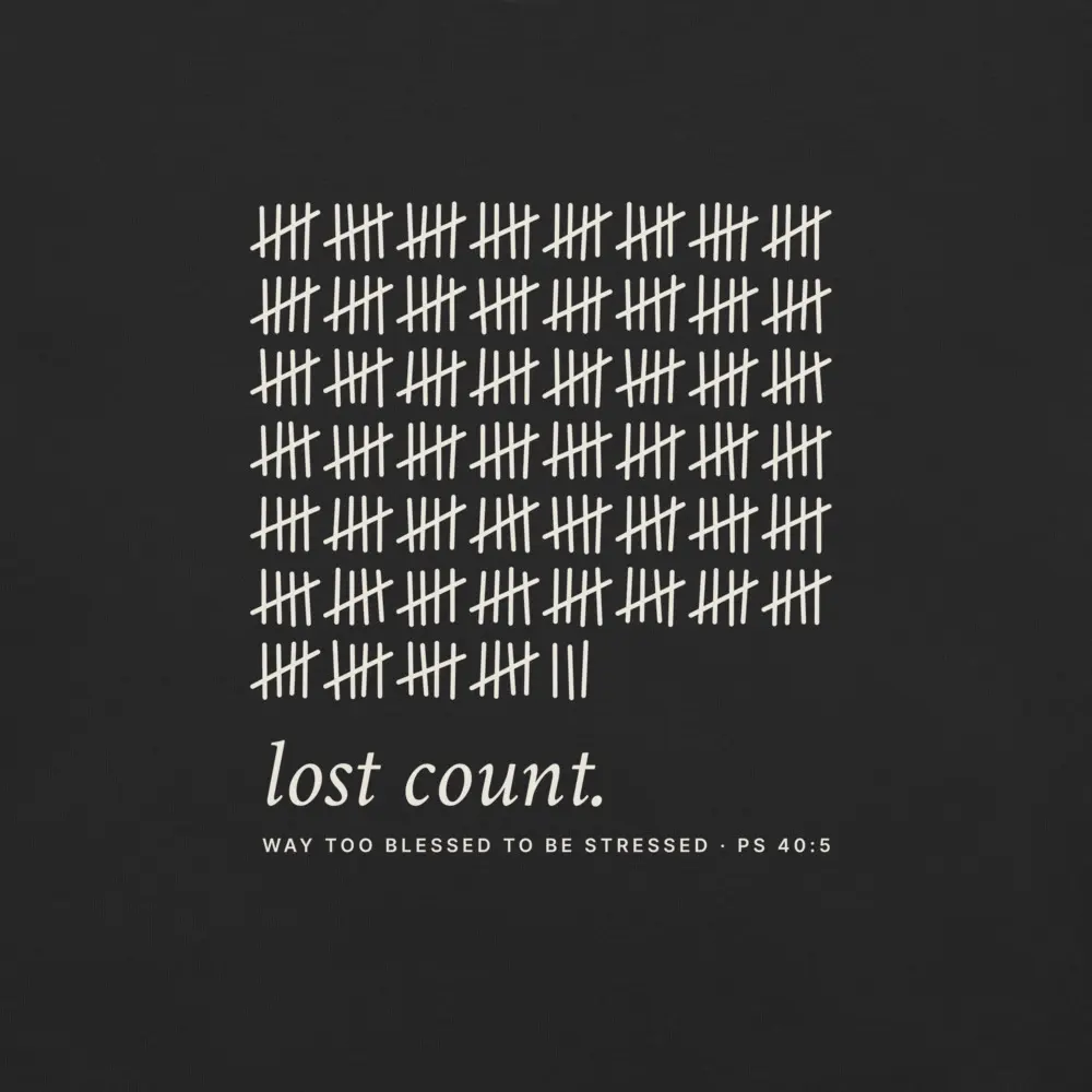 Lost Count Tee, the design up close
