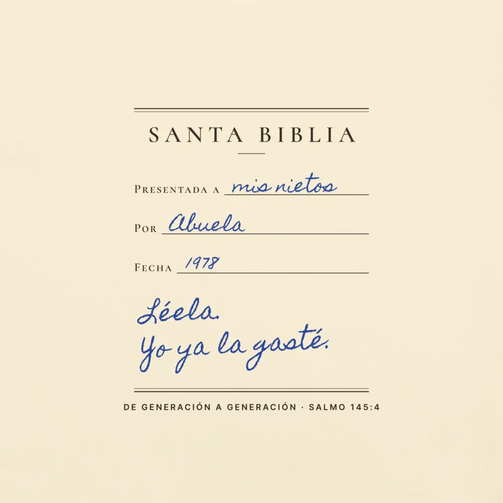 Abuela’s Bible Tee, the design up close