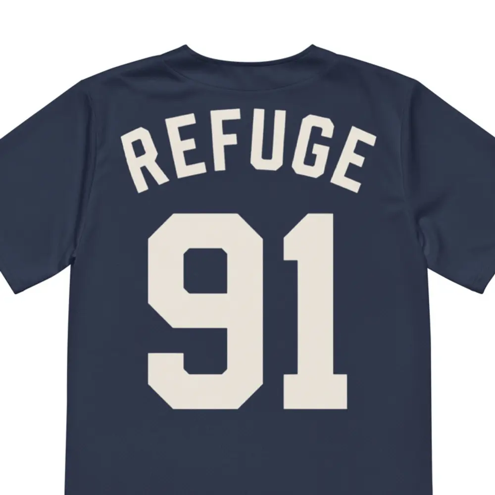 Most High Baseball Jersey, the design up close