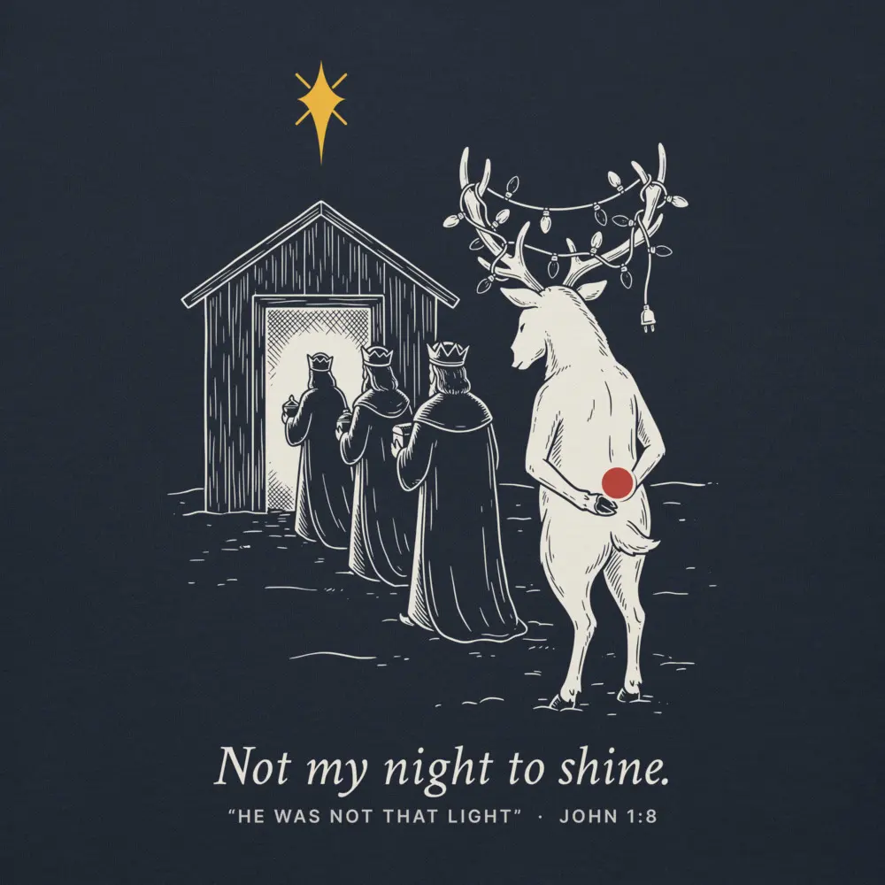 Not My Night To Shine Crewneck, the design up close