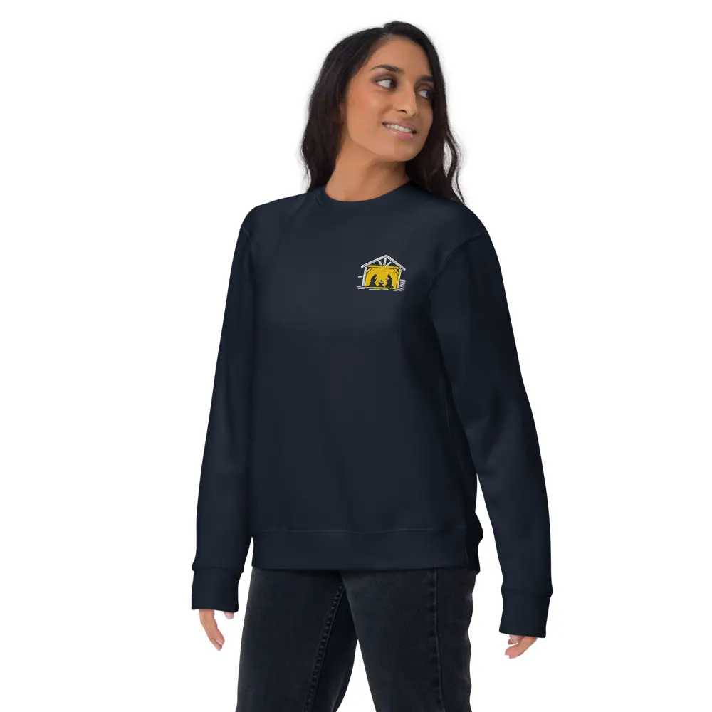 He Made The Stars Crewneck, front