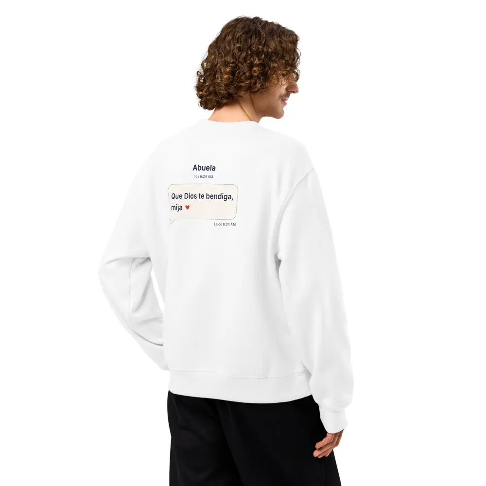 Abuela’s Text Oversized Sweatshirt (mija), back