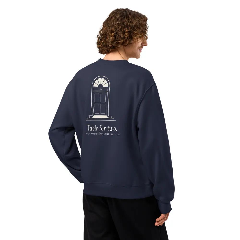 Table for Two Oversized Sweatshirt, back