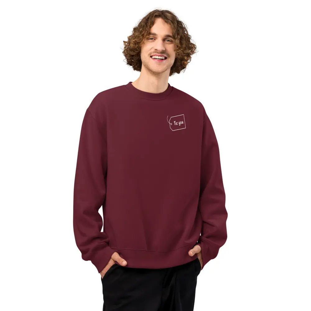 From Him, To You Oversized Sweatshirt, front