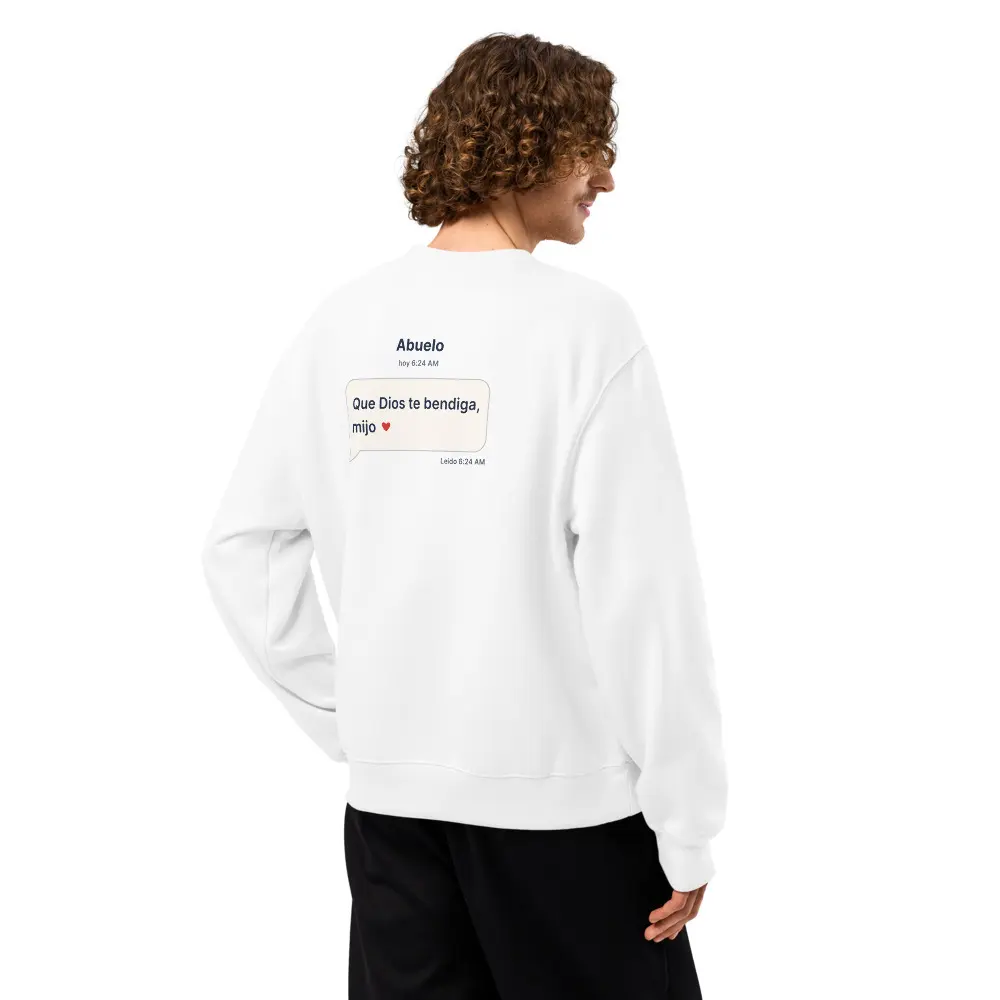 Abuelo’s Text Oversized Sweatshirt (mijo), back