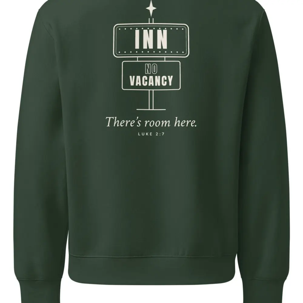 There’s Room Here Oversized Sweatshirt, the design up close