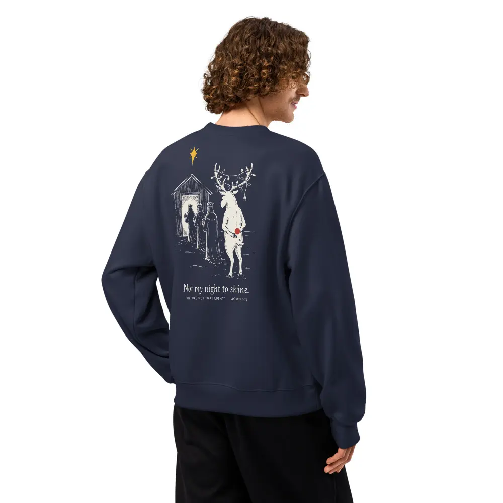 Not My Night To Shine Oversized Sweatshirt, back