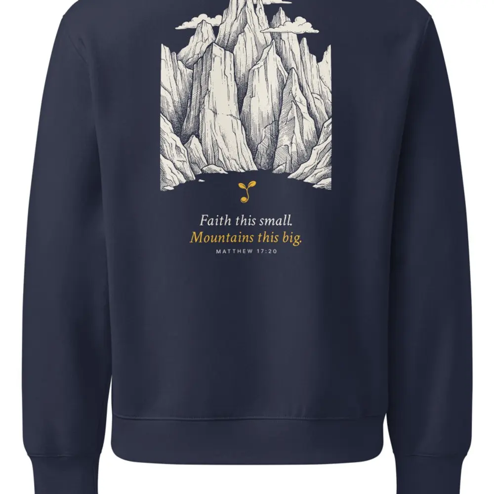 Faith This Small Oversized Sweatshirt, the design up close