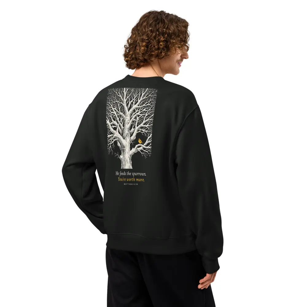 Worth More Oversized Sweatshirt, back