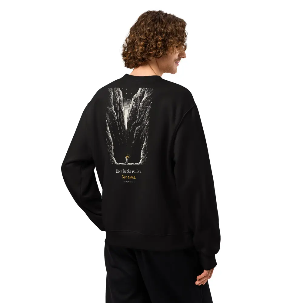 Even In The Valley Oversized Sweatshirt, back