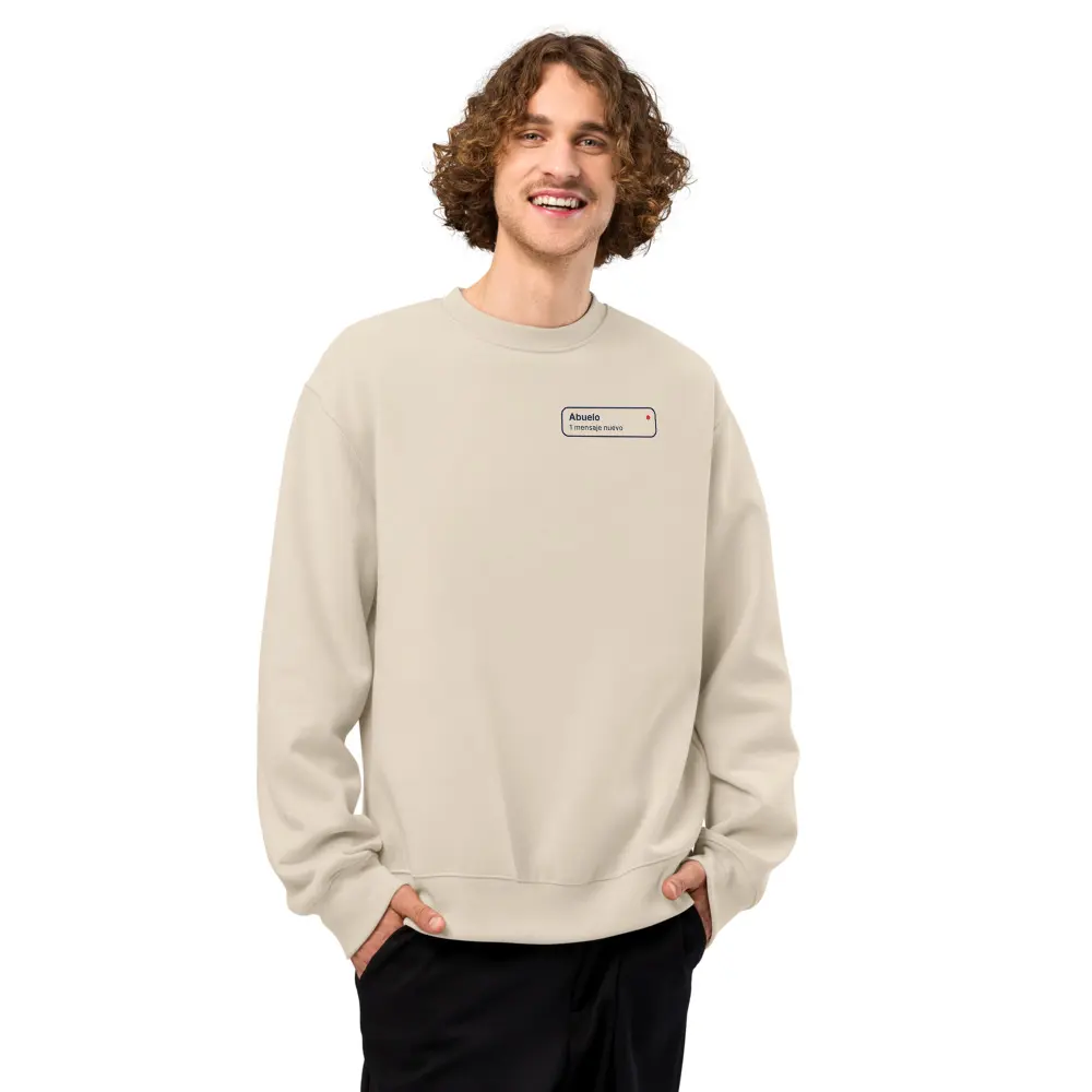 Abuelo’s Text Oversized Sweatshirt (mija), front