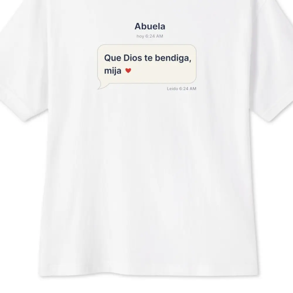 Abuela’s Text Oversized Tee (mija), back