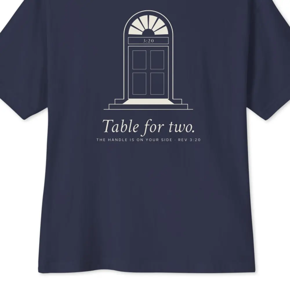 Table for Two Oversized Tee, back
