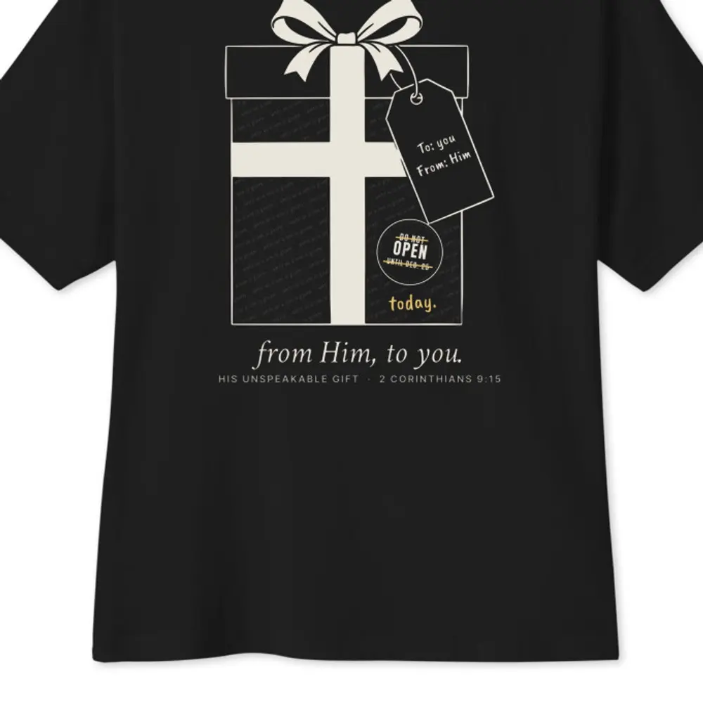 From Him, To You Oversized Tee, back