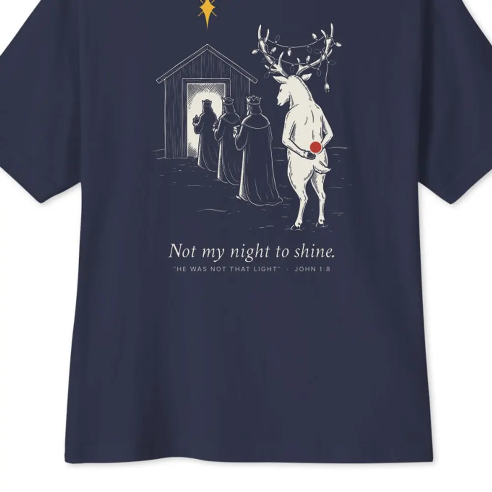 Not My Night To Shine Oversized Tee, back