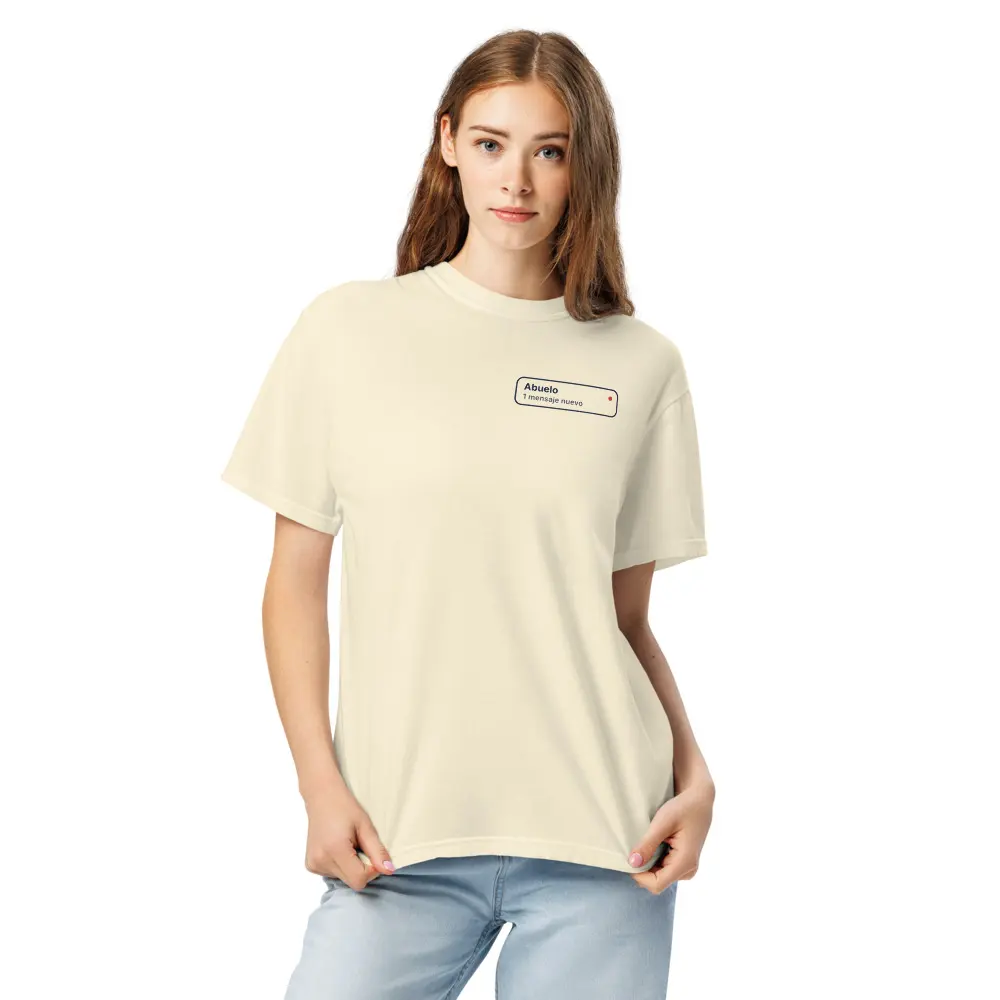Abuelo’s Text Tee (mija), front