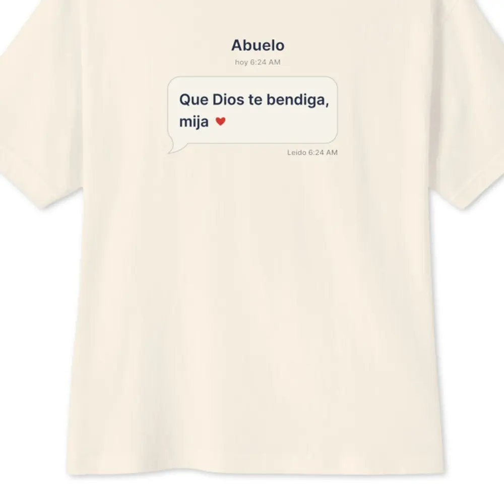 Abuelo’s Text Oversized Tee (mija), back