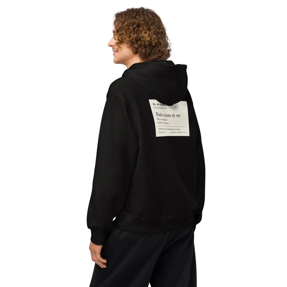 Nada Viene de Mí Oversized Hoodie, back