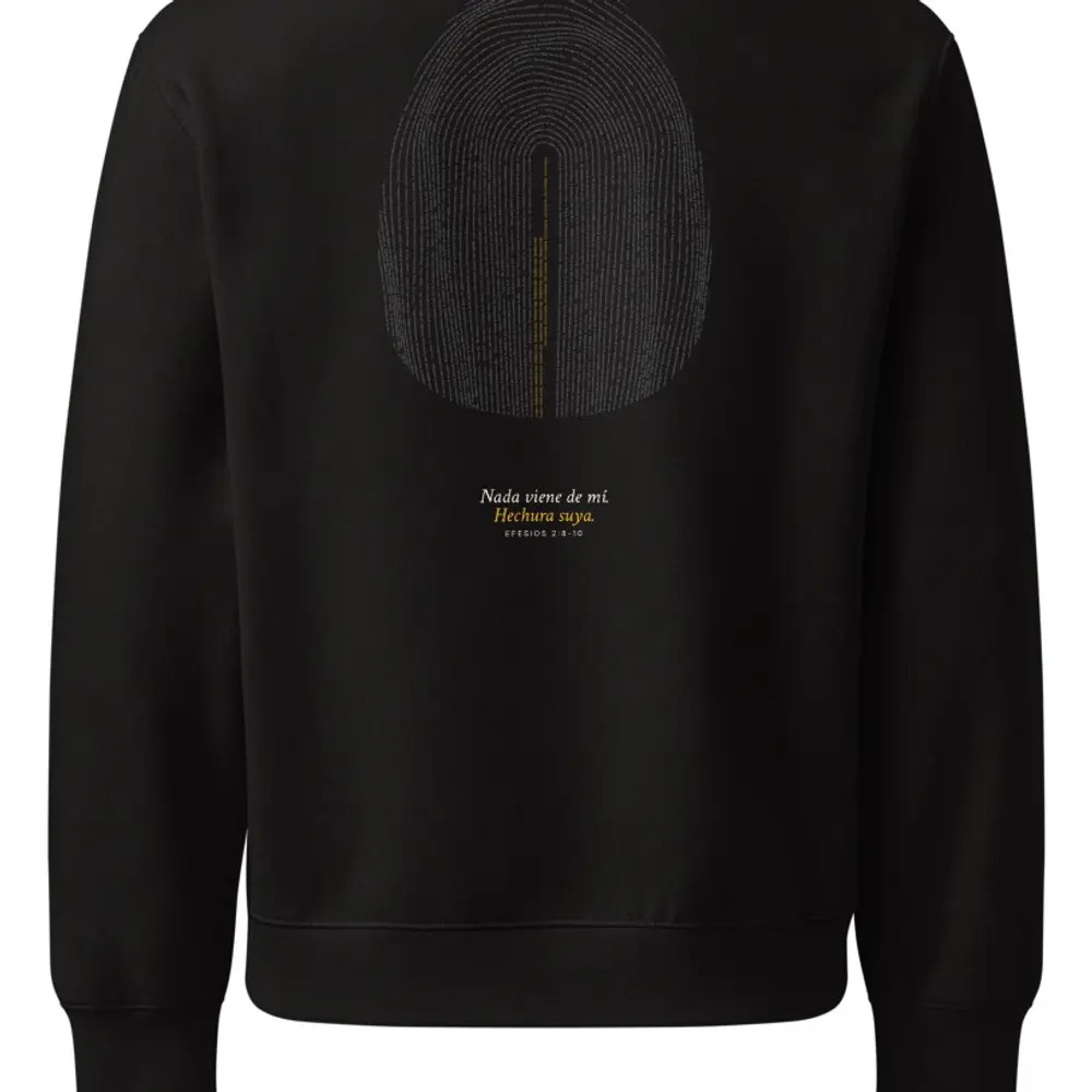 Hechura Suya Oversized Sweatshirt, the design up close